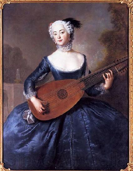 antoine pesne Portrait of Eleonore Louise Albertine, Comtesse von Schlieben-Sanditten, Freifrau von Keyserlingk (1720-1755), wife of Dietrich Cesarion France oil painting art
